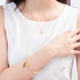 ゴールドステンレスネックレスブレスレットタグDIYセット(6個)