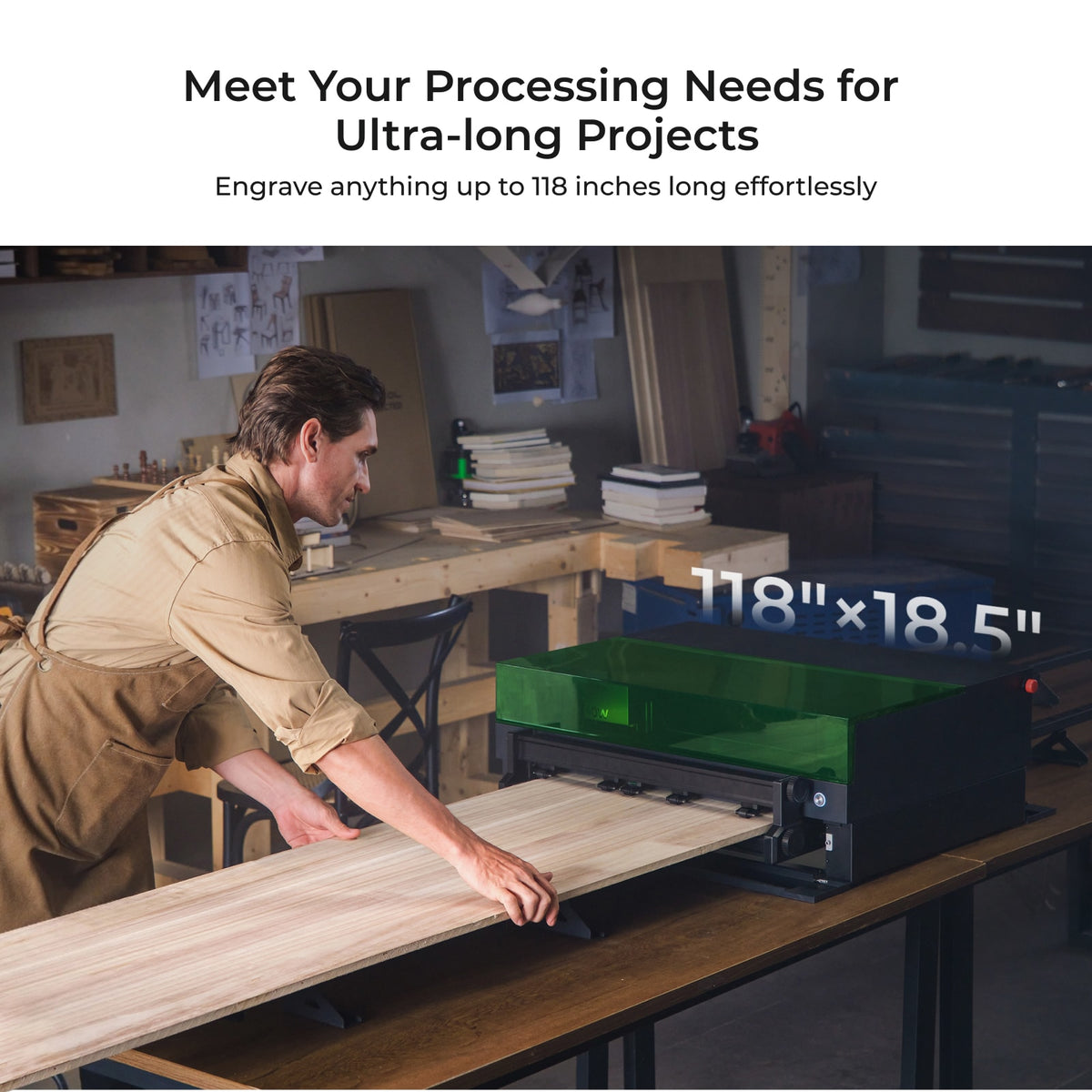 置床 xTool S1 自動コンベアフィーダーセット