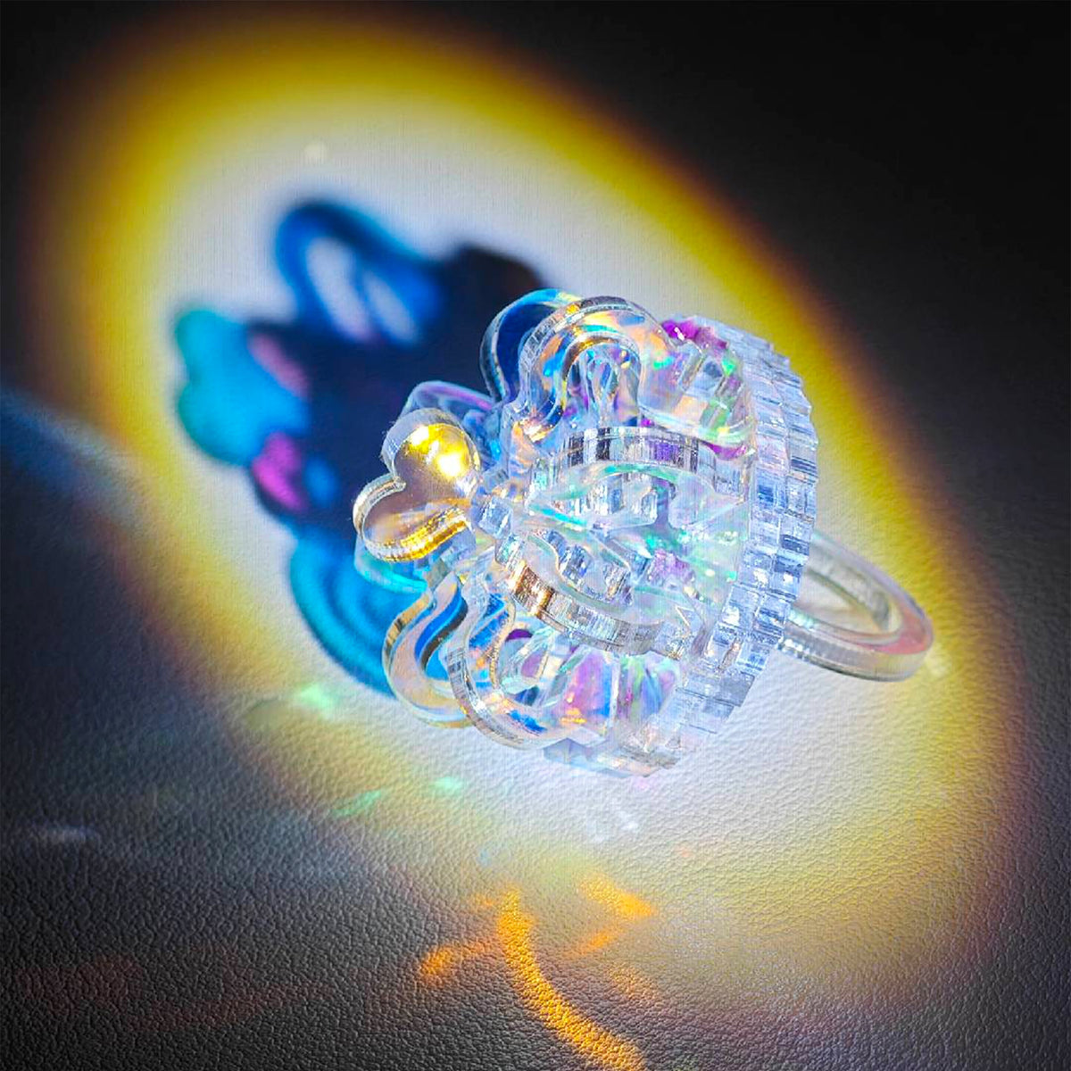 0.3cm 青色クリア虹彩アクリル（3枚）