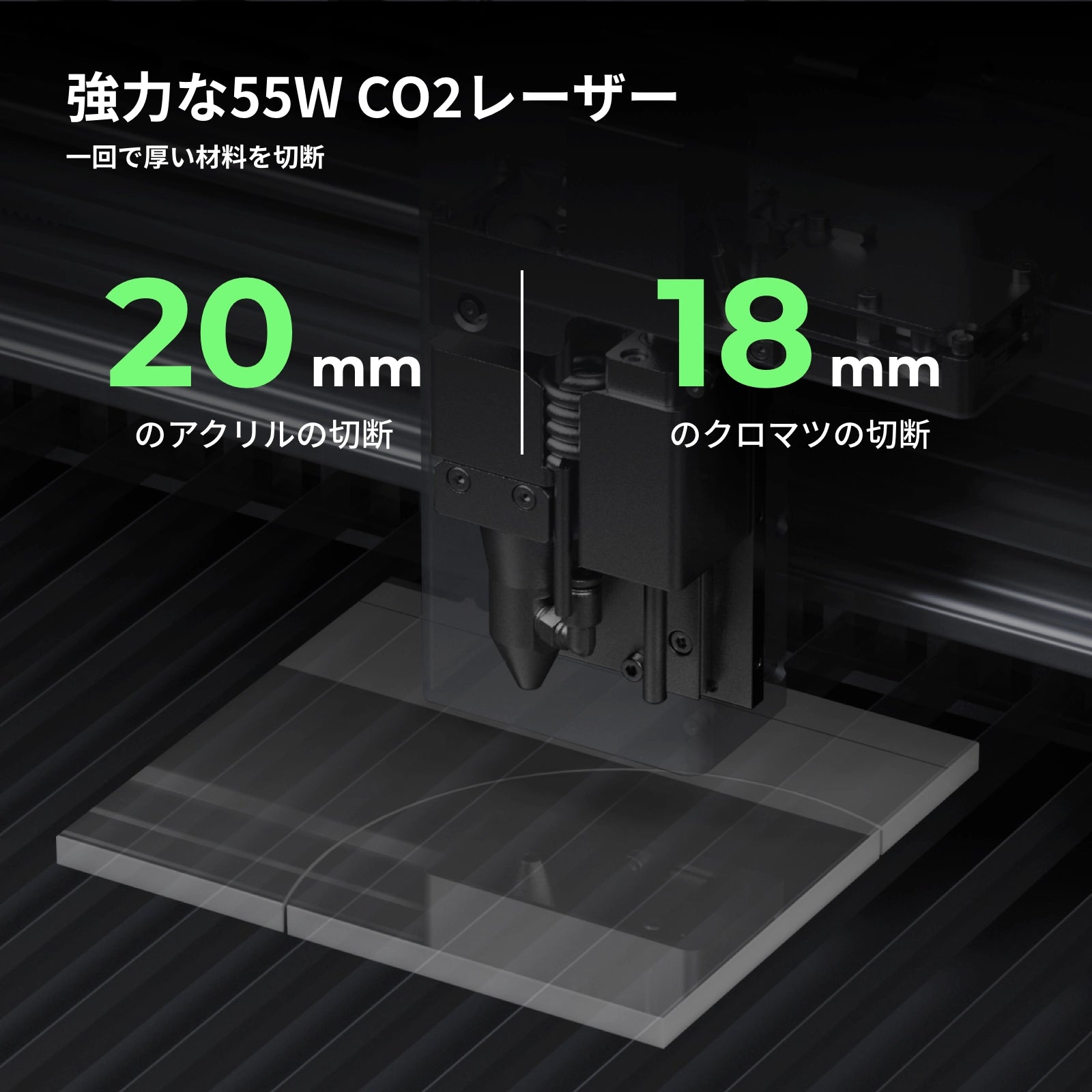 xTool P2 多用途 スマート デスクトップ 55W CO2 レーザー カッター