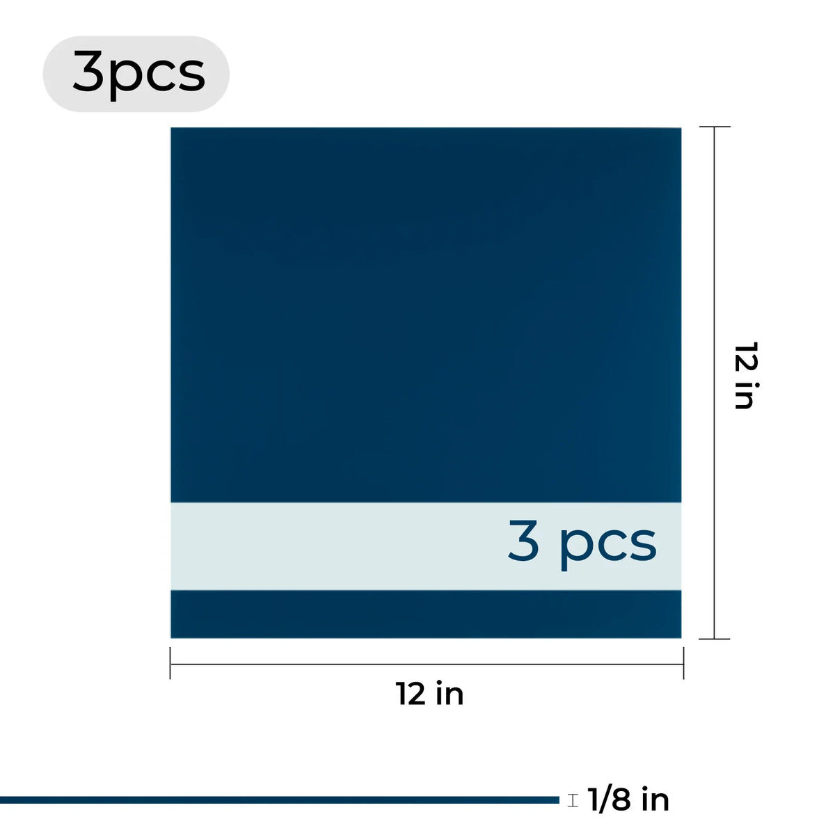 3mm ネイビーからホワイトへのツートンアクリル板プレキシガラス 30.5