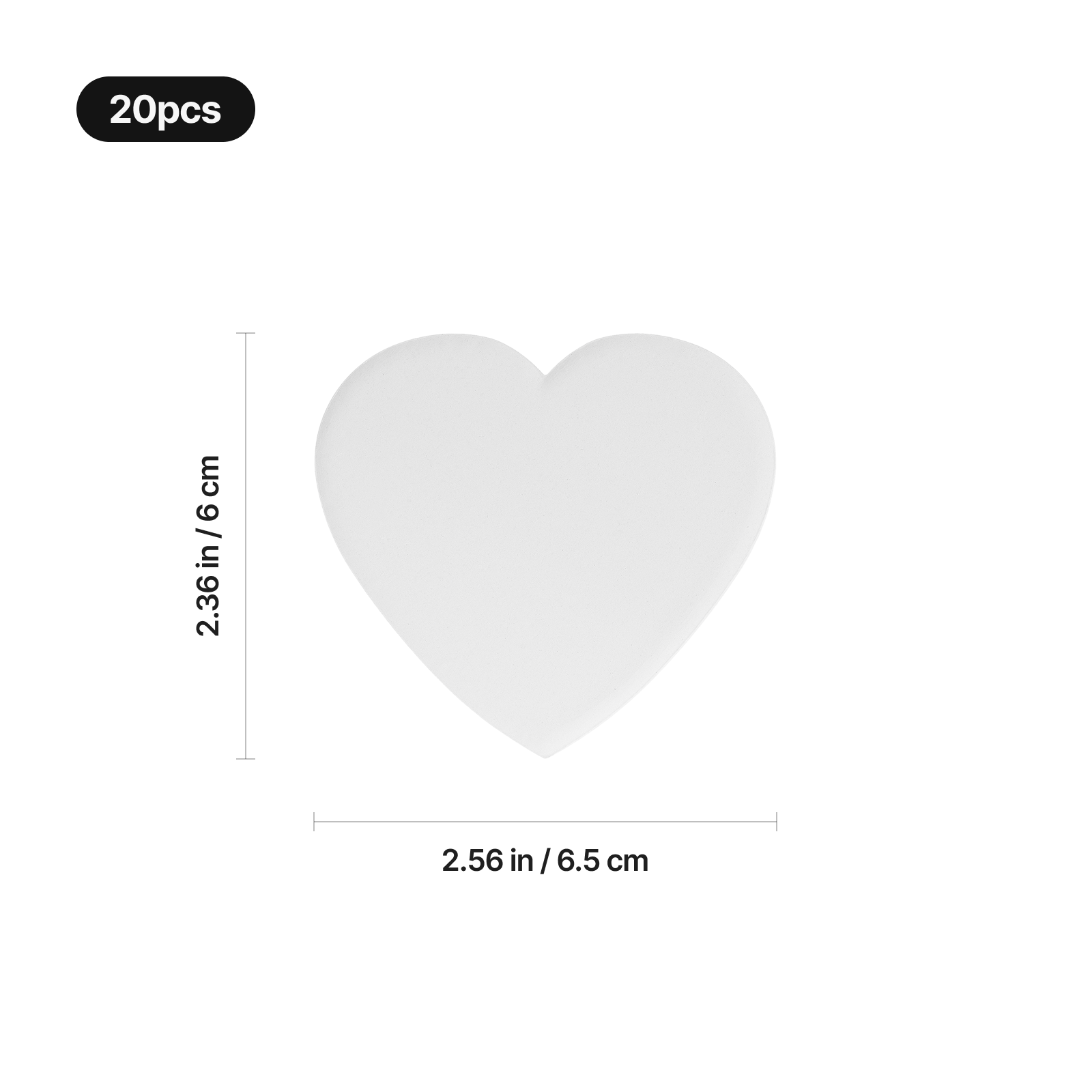 Heart shaped ceramic fridge magnet 04