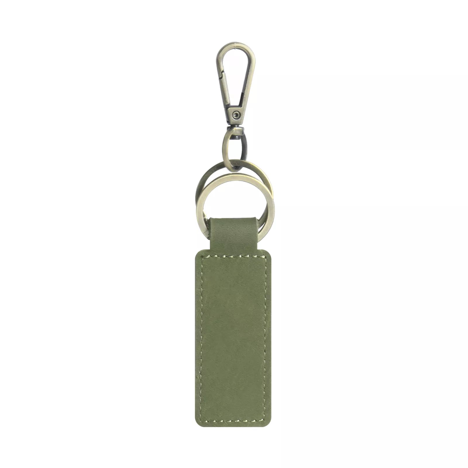 Xtool olive green leather wide keychain index